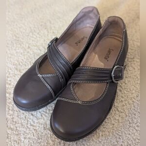 Sanita Jytta Chocolate Brown Mary Jane Style Shoes Size 11